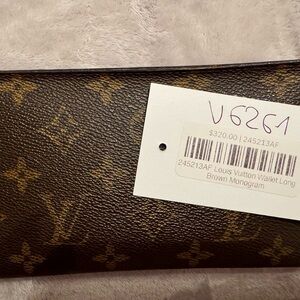 Louis Vuitton long brown wallet